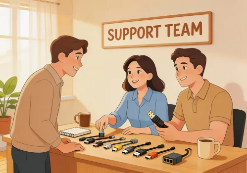 Murata service team assisting customer